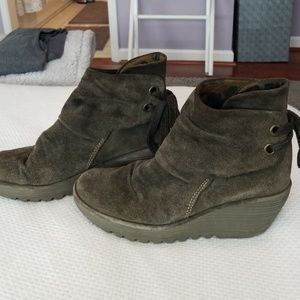 Fly London Yama lace up ankle boots